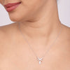 Silver Bow Charm Necklace