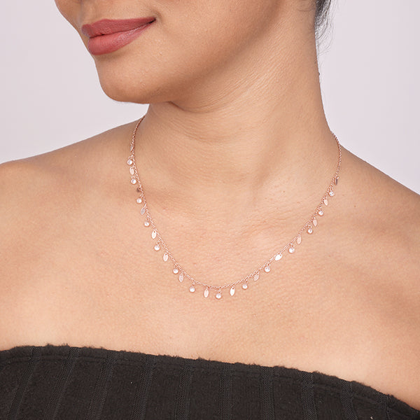 Dangling Disc Charm Necklace