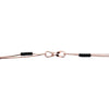 Elegant Rose Gold Infinity Bracelet with Black Beads