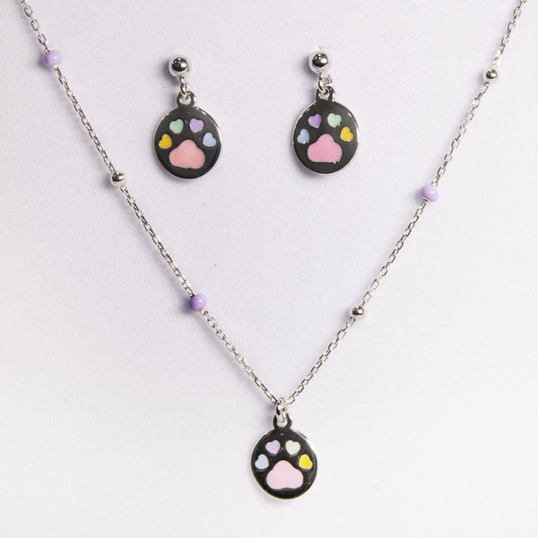 Adorable Paw Print Jewelry Set – A Must-Have for Pet Lovers