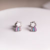 Shooting Star Enamel Stud Earrings