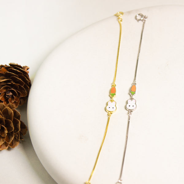 Adorable Bunny & Carrot Bracelet 🐰🥕