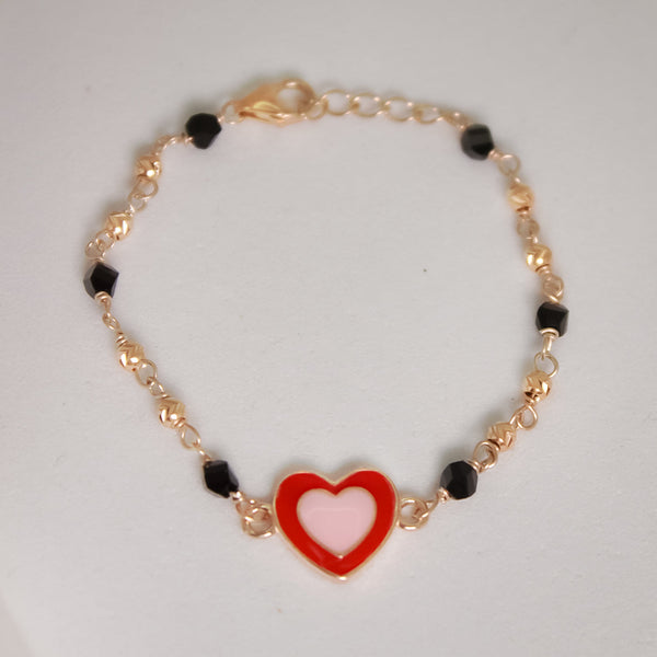 Kids Heart Charm Bracelet