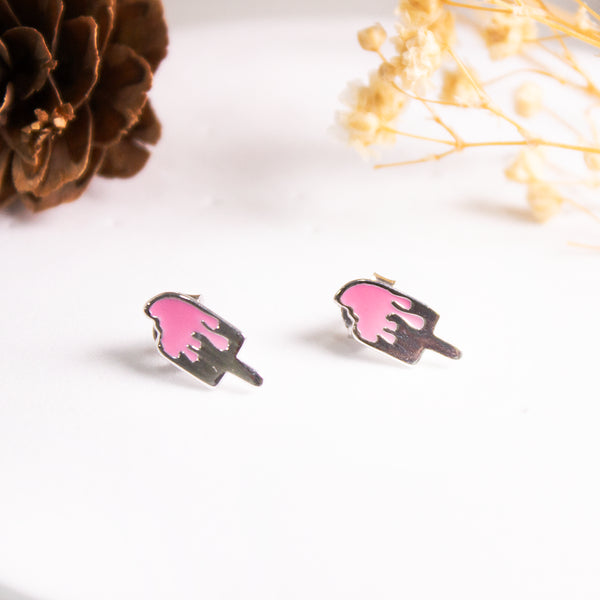 π¦ Pink Popsicle Drip Stud Earrings β Playful & Fun π