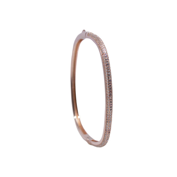 Elegant Dual-Layer Pave Kada - RoseGold