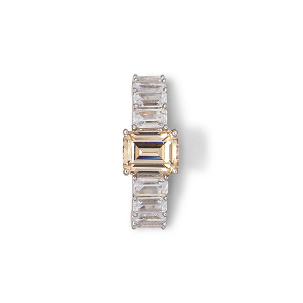 Champagne Radiance Emerald Ring