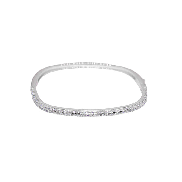 Elegant Dual-Layer Pave Bangle – A Timeless Statement Piece