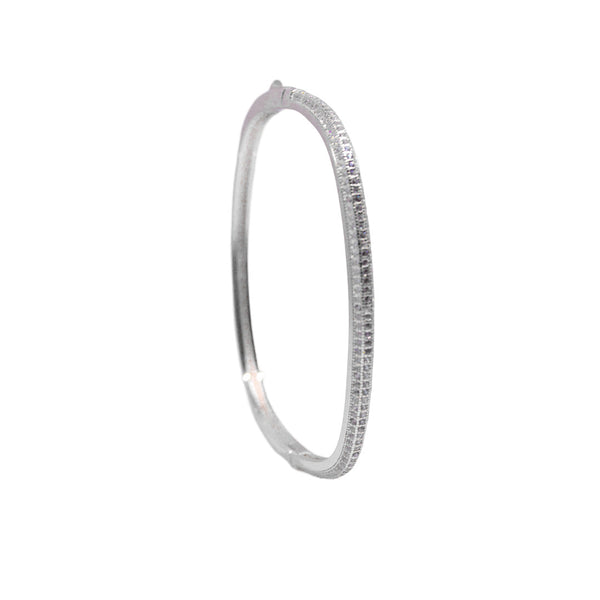 Elegant Dual-Layer Pave Kada - Silver