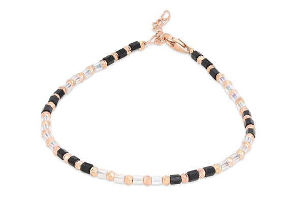 Dual Tone Beaded Bracelet