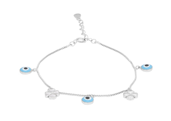 Floral Clover Chain Bracelet