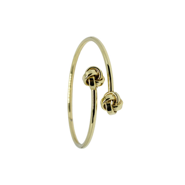 Timeless Love Knot Bangle – Gold & Silver Finishes