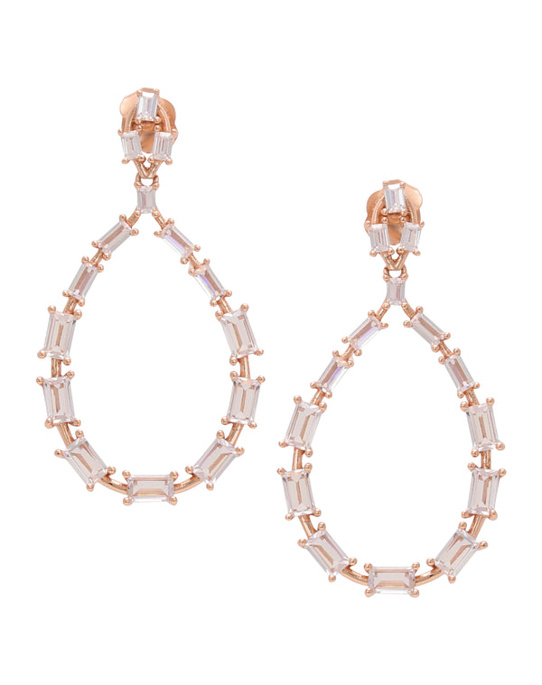 Lumi Teardrop Baguette Dangler Earrings