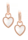 Heart Charm Hoop Earrings