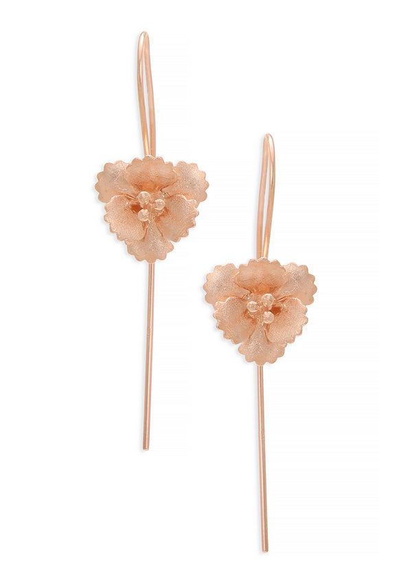 Rosé Bloom Drop Earrings