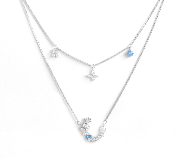 Layered Star &amp; Moon Necklace