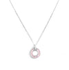 Blush Halo Circle Pendant Necklace