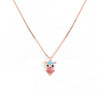 Enamel Owl Charm Necklace