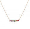 Rainbow Triangle Bar Necklace