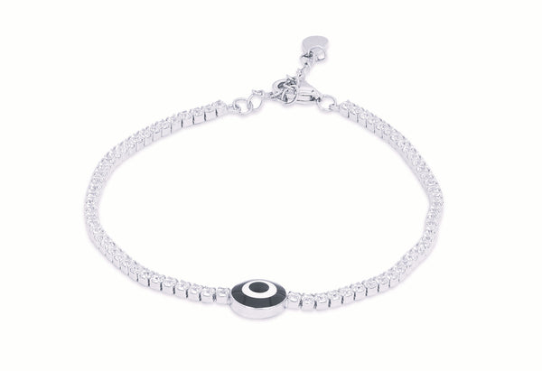 Evil Eye CZ Tennis Bracelet