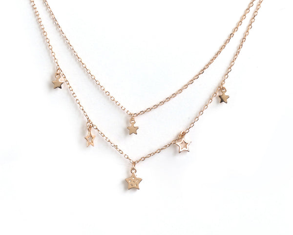 Layered Star Charm Necklace