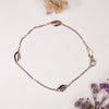 Minimalist Rose Gold Bracelet with Polished Bead Accents