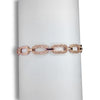 Elegant Gold Link Chain Bracelet with Pave Accents