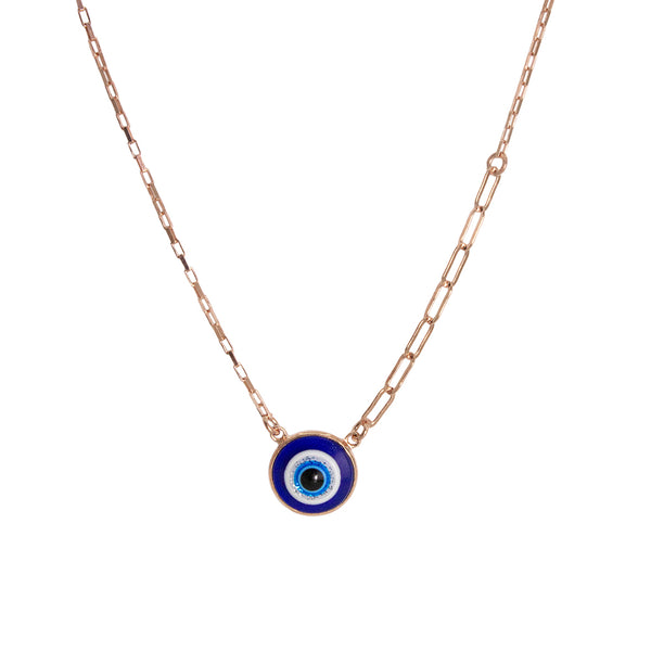 Minimal Evil Eye Protection Necklace