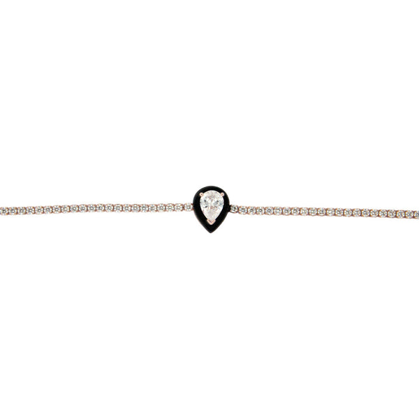 Teardrop Solitaire Chain Bracelet