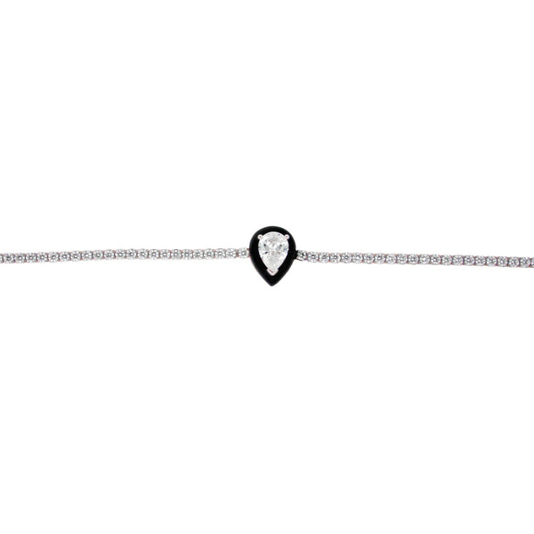 Teardrop Solitaire Chain Bracelet