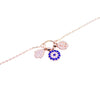 Gold Charm Bracelet with Pave Detailing