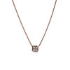 Square Solitaire Pendant Necklace