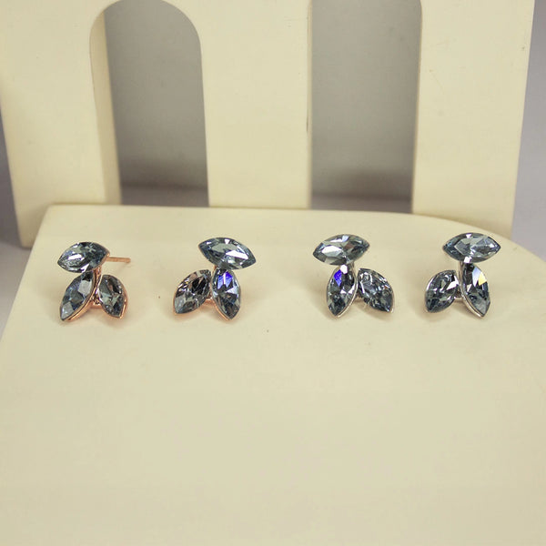 Marquise-Cut Blue Crystal Earrings
