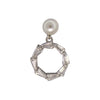 Elegant Pearl & Silver Hoop Earrings