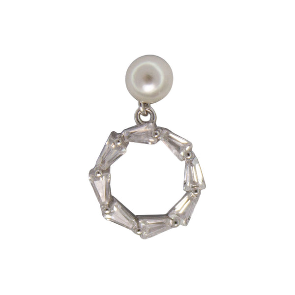 Elegant Pearl & Silver Hoop Earrings