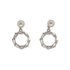 Elegant Pearl & Silver Hoop Earrings