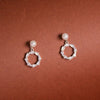 Elegant Pearl & Silver Hoop Earrings