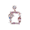 Elegant Square Drop Earrings – Gold & Crystal Accents