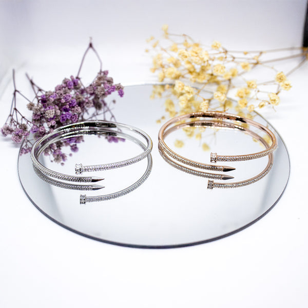 Luxury Nail Bangle – A Bold Fusion of Strength & Elegance