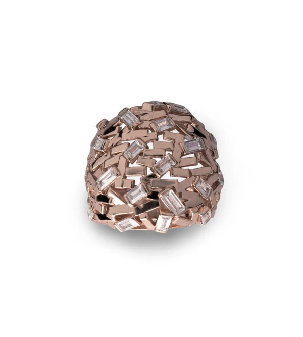 Sculpted Cluster Statement Ring