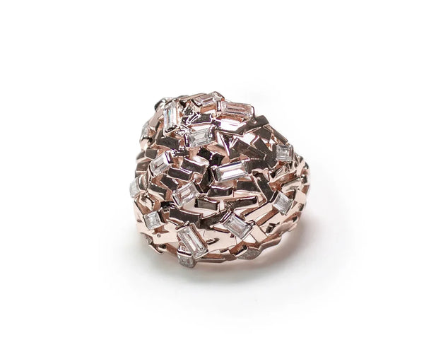 Sculpted Cluster Statement Ring