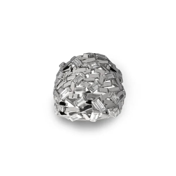 Sculpted Cluster Statement Ring