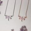 Pink Dragonfly Pendant Necklace