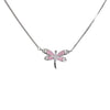 Pink Dragonfly Pendant Necklace