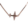 Pavé Aeroplane Charm Necklace