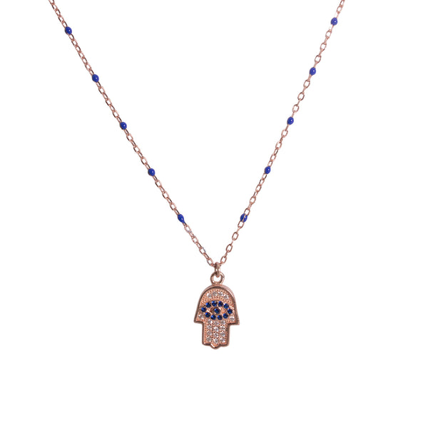 Evil Eye Hamsa Hand Protection Necklace
