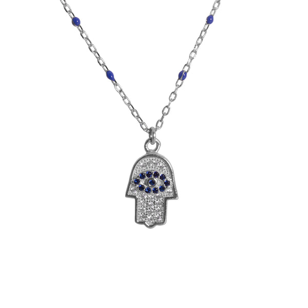 Evil Eye Hamsa Hand Protection Necklace