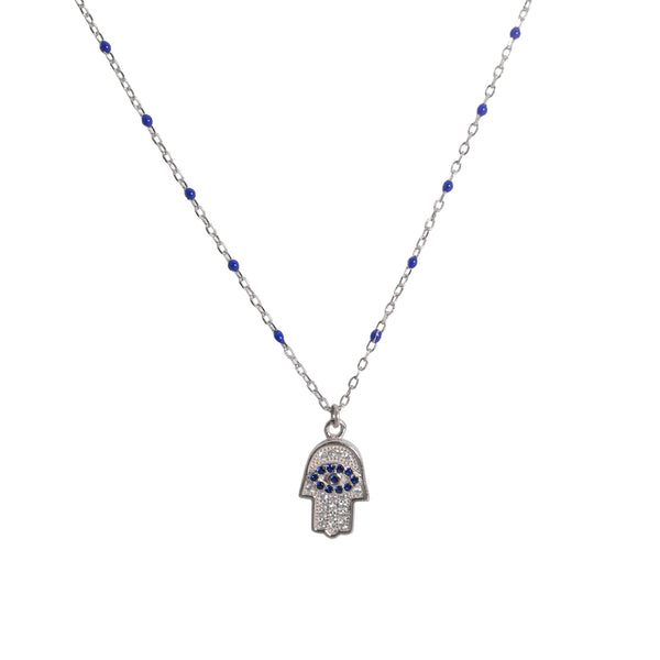Evil Eye Hamsa Hand Protection Necklace
