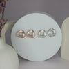 Modern Geometric Baguette Crystal Stud Earrings
