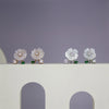 Floral Carved Gemstone Stud Earrings – Elegant & Delicate
