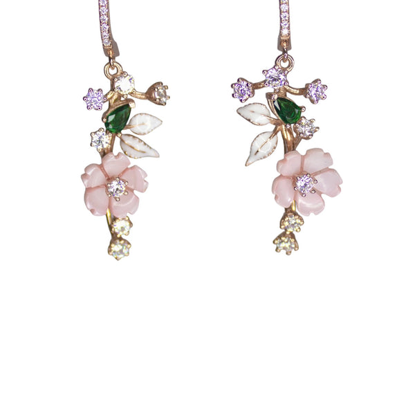 Blossom Vine MOP Drop Earrings